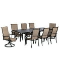 thumbnail image 1 of Hanover Brigantine 9-Piece Dining Set with an Expandable Cast-Top Dining Table, 2 Sling Swivel Rockers, and 6 Sling Dining Chairs, BRIGDN9PCSW2-EX, 1 of 13
