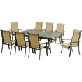 thumbnail image 1 of Hanover Brigantine 9-Piece Dining Set with an XL Cast-Top Dining Table and 8 Sling-back Dining Chairs, 1 of 19