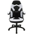 thumbnail image 1 of Hanover Commando White & Black Ergonomic Racer Gaming Chair | Height Adjustable Gas Lift | Tilt Recline | High Quality Padding | HGC0117, 1 of 7