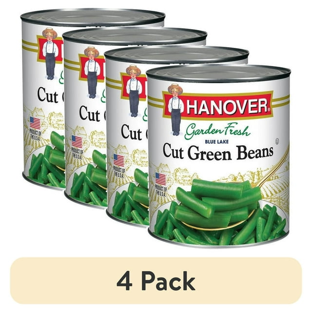 (4 pack) Hanover Garden Fresh Blue Lake Cut Green Beans, 102 oz