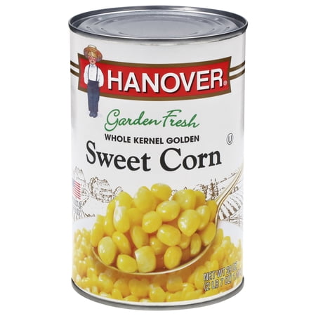 Hanover Garden Fresh Whole Kernel Golden Sweet Corn, 39 oz Can – Family-Size Shelf-Stable Vegetables