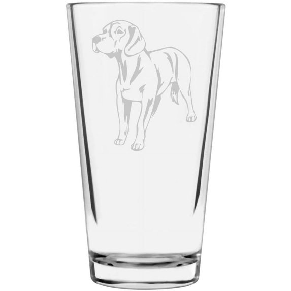 Hanover Hound Hanoverian Dog Themed Etched All Purpose 16oz Libbey Pint Glass