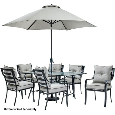 Hanover Lavallette 7-Piece Outdoor Patio Dining Set in Gray, LAVALLETTE7PC