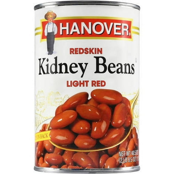 Hanover Redskin Kidney Beans Light Red, 40.5 oz Can – Family-Size Seasoned Beans for Chili, Rice, and Hearty Sides