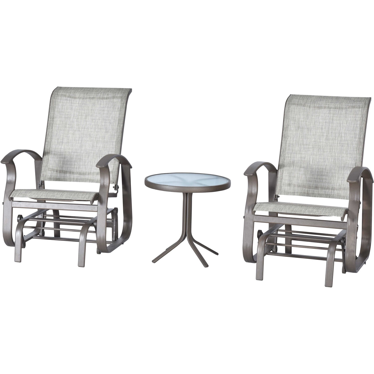 Hanover Manchester 3 Piece Bistro Glider Set with 2 Sling Glider