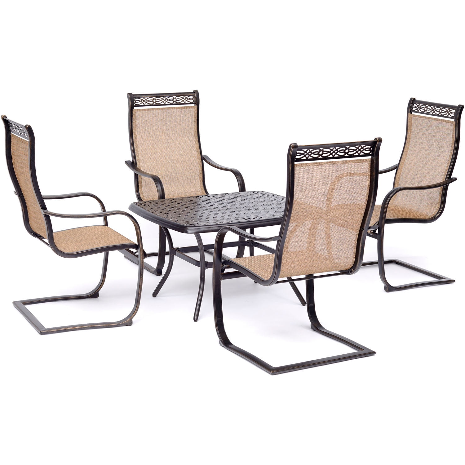 Hanover Manor 5Piece Patio Chat Set in Cedar