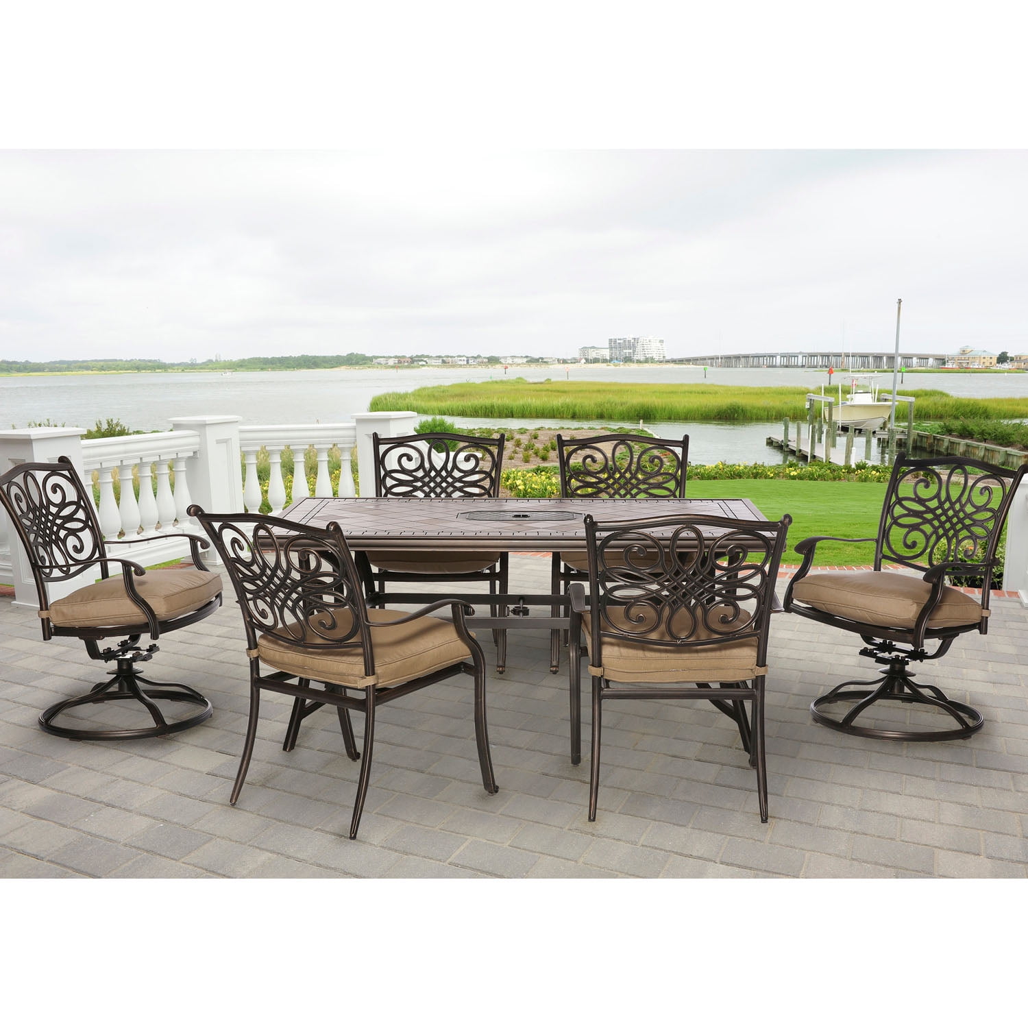 Hanover Monaco Patio Dining Set - Thumbnail 2