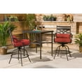 thumbnail image 1 of Hanover Montclair 3 Pcs Steel Outdoor High-Dining Set, Chili Red, 1 of 18