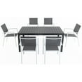 thumbnail image 1 of Hanover Naples 7-Piece Outdoor Dining Set | Aluminum 63" x 35" Patio Table with 6 Stackable Sling Chairs | Modern, Comfortable, and Weather-Resistant | NAPDNS7PC-WHT, 1 of 14