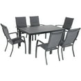 thumbnail image 1 of Hanover Naples 7-Piece Outdoor Dining Set with Aluminum 63" x 35" Patio Table, Seats 6, 1 of 14