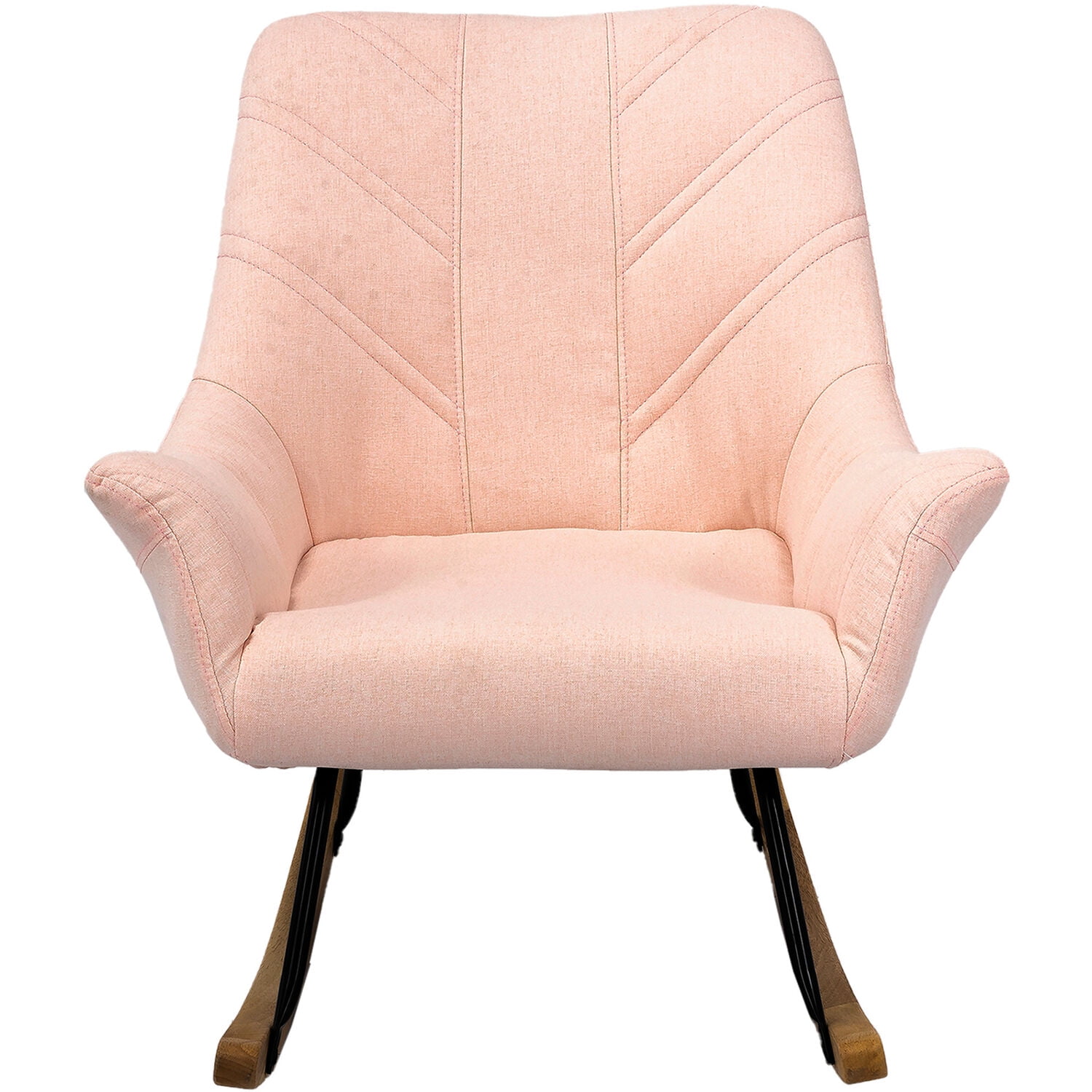 Pink Weighted Rocking Chair Hanover Nara Rubberwood High Back Rocking Chair, Pink - Walmart.com