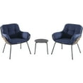 thumbnail image 1 of Hanover Naya 3-Piece Chat Set with Navy Blue Cushions, 1 of 10