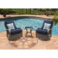 thumbnail image 1 of Hanover ORLEANS3PCSW-G-NVY Orleans 3 Piece Swivel Rocking Chat Set, Navy Blue, 1 of 6