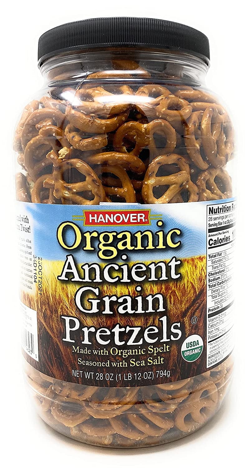 Hanover Organic Ancient Grains Spelt Pretzels, 28 Ounces - Pack Of 1.