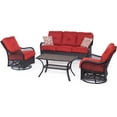 thumbnail image 1 of Hanover Orleans 4-Piece All-Weather Patio Set in Autumn Berry, 1 of 14