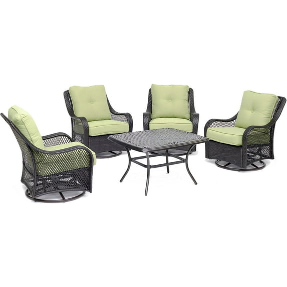 Hanover Orleans 5-Piece Patio Chat Set