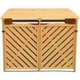 thumbnail image 1 of Hanover Outdoor 4.9 ft. x 4 ft. Wooden Trash Bin and Recyclables Storage Shed - HANWS0104-NAT, 1 of 7