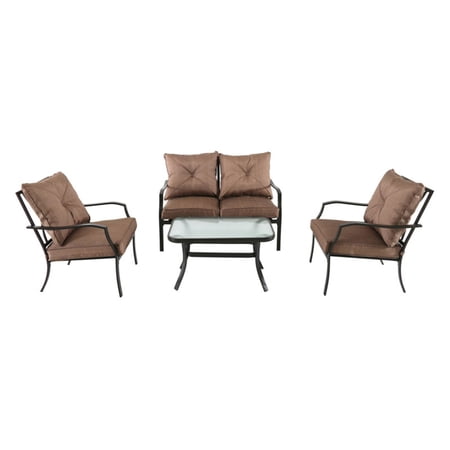 Hanover Outdoor Palm Bay 4 - Piece Patio Set in Copper Brown