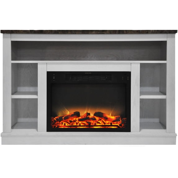Hanover Oxford 47.20" x 32.50" Freestanding 1500W Electric Indoor Fireplace