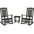 thumbnail image 1 of Hanover Pineapple Cay All-Weather 3-Piece Outdoor Patio Porch Rocker Chat Set, 2 Rockers and Side Table, Eco-Friendly, Recycled Material, A - PINE3PC-BLK, 1 of 4