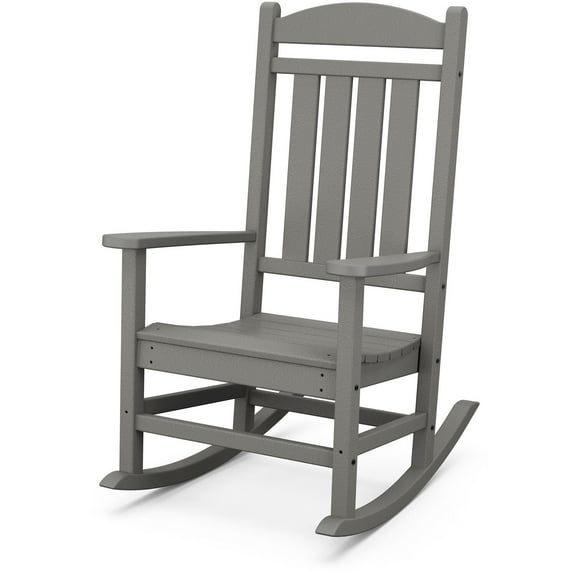 Hanover Pineapple Cay All-Weather Outdoor Patio Porch Rocker, Eco-Friendly, Recycled Material, - HVR100GY