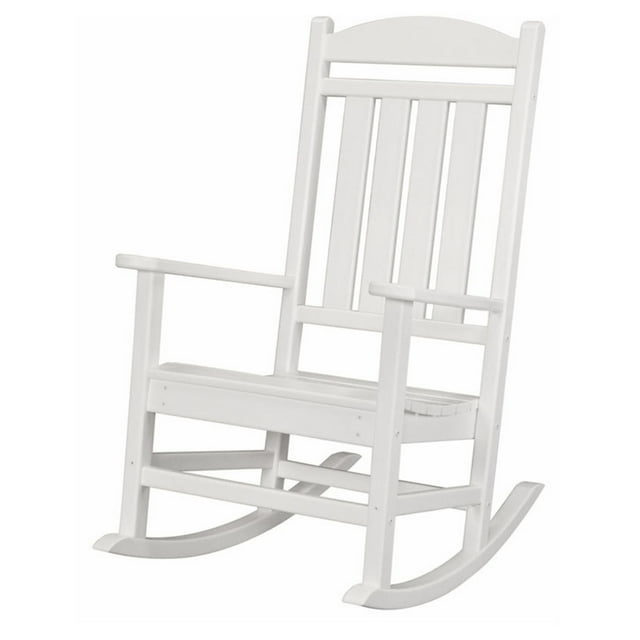 Hanover Pineapple Cay All-Weather Outdoor Patio Porch Rocker, Eco-Friendly, Recycled Material, Made in USA - HVR100WHT