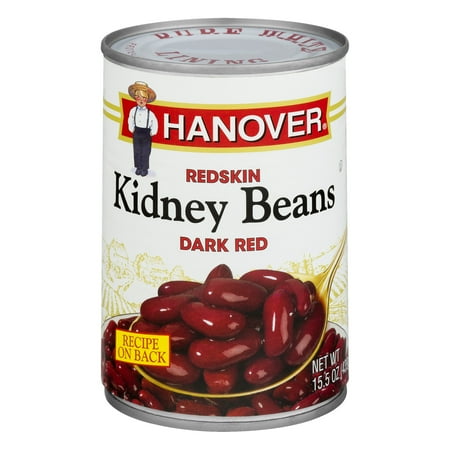 Hanover Redskin Kidney Beans Dark Red, 15.5 oz Can – Chili-Ready Beans for Easy Meals