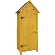 Hanover Study & Durable Wood Storage Sheds, 70.40 x 30.30 x 21.30 inches, Yellow