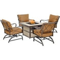 Hanover Summer Nights 5Piece Fire Pit Chat Set with 4 DeepSeating
