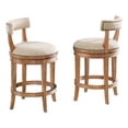 thumbnail image 1 of Hanover Swivel Counter Height Bar Stool - Weathered Brown and Beige - Set of 2, 1 of 10