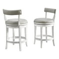 thumbnail image 1 of Hanover Swivel Counter Height Bar Stool - White and Gray - Set of 2, 1 of 9