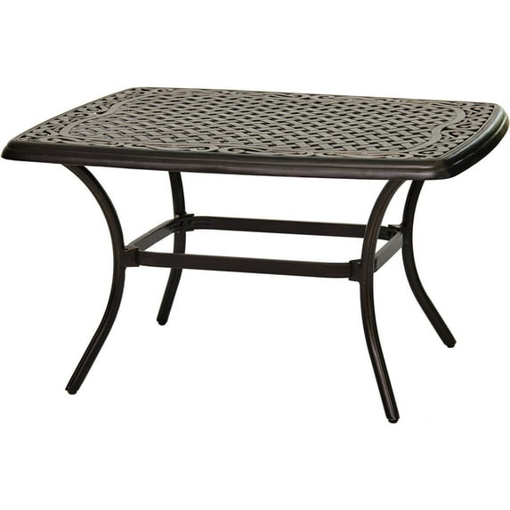 Hanover Tradcftbl Traditions 38" Wide Aluminum Outdoor Casual Side Accent Table - Bronze