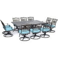 thumbnail image 1 of Hanover Traditions 11 Pcs Aluminum Outdoor Dining Set, Blue, 1 of 19