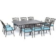 thumbnail image 1 of Hanover Traditions 11-Piece Aluminum Outdoor Dining Set, Blue, 1 of 18