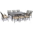 thumbnail image 1 of Hanover Traditions 11-Piece Outdoor Patio Dining Set with 60" x 84" Cast-Top Table and 10 Thick Foam Cushioned Chairs with Heavy-Duty Aluminum Frames | TRADDN11PC, 1 of 20