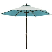 Hanover Traditions 11 ft. Aluminum Outdoor Patio Table Umbrella, Blue