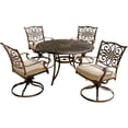 thumbnail image 1 of Traditions5pc: 4 Swivel Rockers, 48" Round Cast Table, Includes Cover, 1 of 1