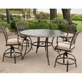thumbnail image 1 of Hanover Traditions 5-Piece High-Dining Set in Tan with 4 Swivel Chairs and a 60 In. Cast-top Table, 1 of 14