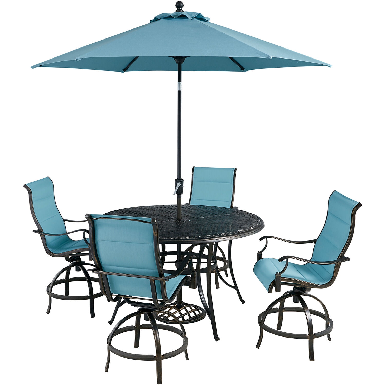Hanover Traditions 5Piece Outdoor High Dining Patio Set, 4 Counter