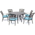 thumbnail image 1 of Hanover Traditions 7-Piece Dining Set in Blue with Six Dining Chairs and a 60 In. Cast-top Table, 1 of 17