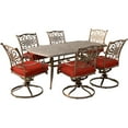 thumbnail image 1 of Hanover Traditions 7-Piece Dining Set in Red with 72 x 38 in. Cast-top Table, 1 of 17