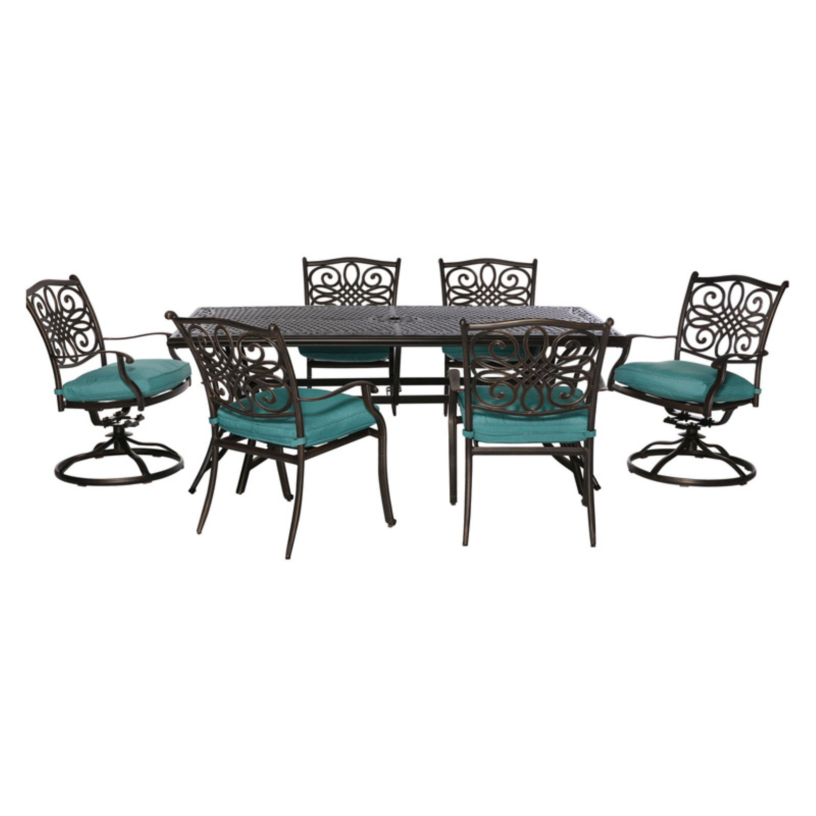 Hanover Traditions 7Piece Outdoor Patio Dining Set with RustFree