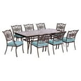 thumbnail image 1 of Hanover Traditions 9-Piece Aluminum Outdoor Dining Set, Blue, 1 of 11