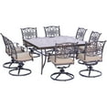thumbnail image 1 of Hanover Traditions 9-Piece Aluminum Outdoor Dining Set, Natural Oat, 1 of 11
