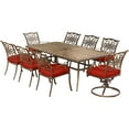 thumbnail image 1 of Hanover Traditions 9-Piece Outdoor Dining Set with Cast-Top Table, 2 Swivel Rockers and 6 Stationary Chairs, 1 of 17