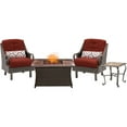 thumbnail image 1 of Hanover Ventura Fire Pit Chat Set with Glazed Faux-Wood Tile Top, 1 of 11