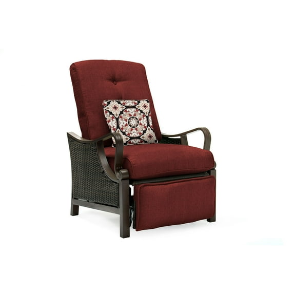 Hanover Ventura Outdoor Luxury Recliner in Crimson Red