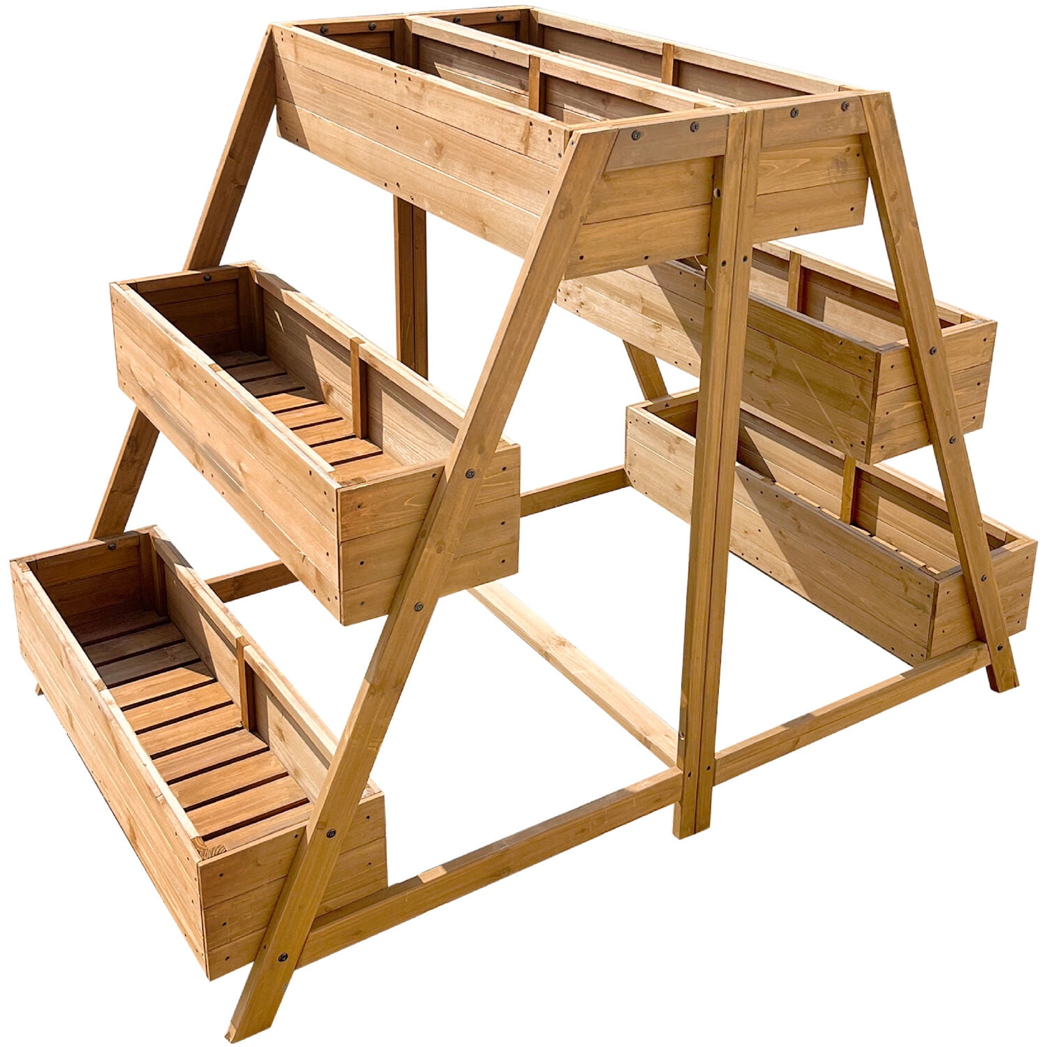 Hanover Wood Planter With Non-Woven Lining for Plants and Herbs