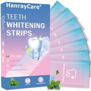 HanrayCare Professional Teeth Whitening Strips, 3X Faster Results, Enamel Safe Whitener Kit, No-Slip & Ultra-Thin for Coffee & Wine Stain Removal
