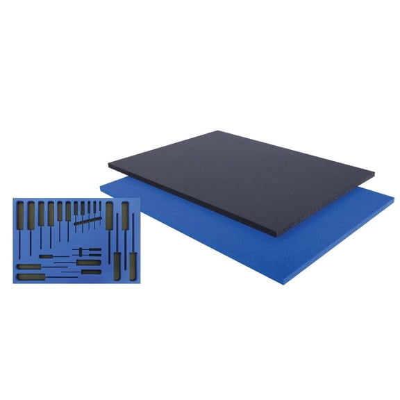 Hanrise 5S LEAN TOOL BOX FOAM ORGANIZERS 1/2 INCH THICK (1 PIECE) (12.75"x22.125", Black)